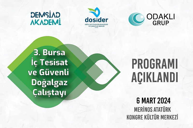 Bursa 3. İç Tesisat ve Güvenli Doğalgaz Çalıştayı” 6 Mart 2024