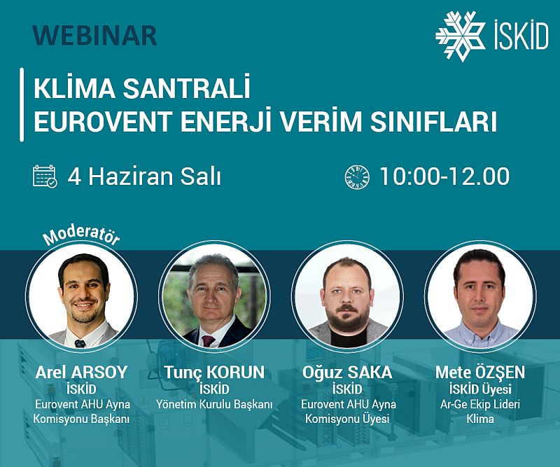 İSKİD, “Klima Santrali Eurovent Enerji Verim Sınıfları” webinarı gerçekleştirdi