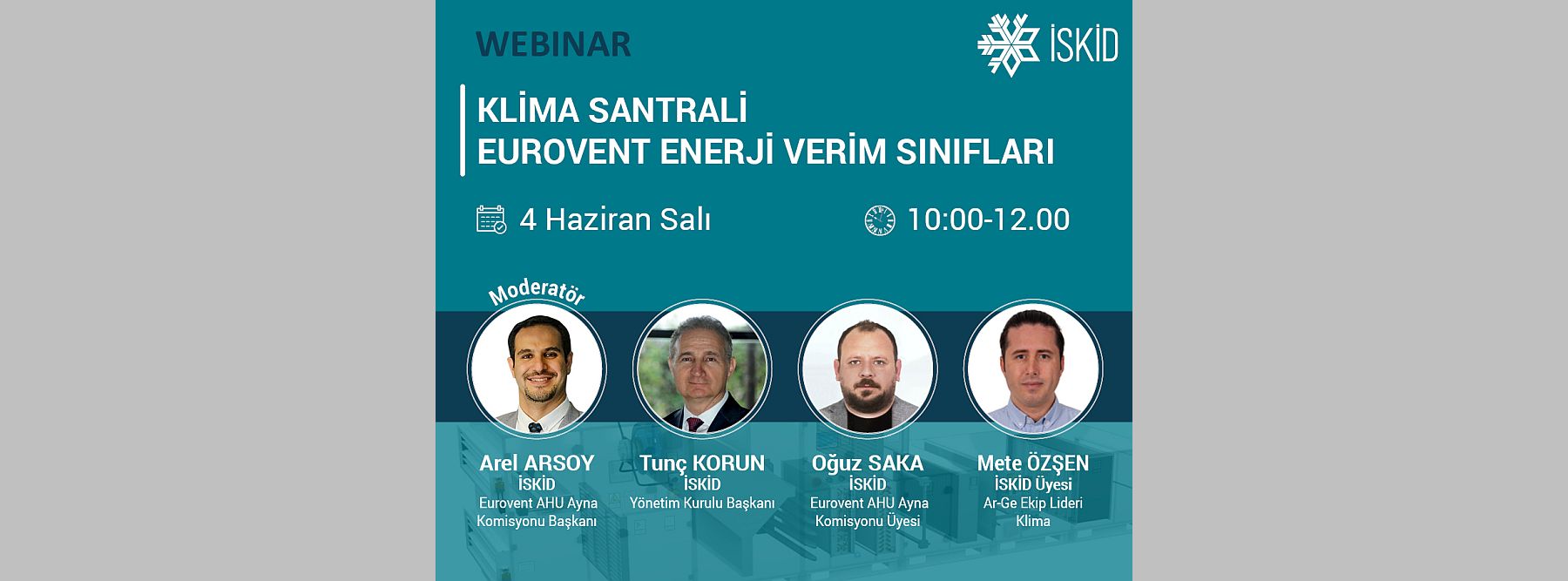 İSKİD, “Klima Santrali Eurovent Enerji Verim Sınıfları” webinarı gerçekleştirdi