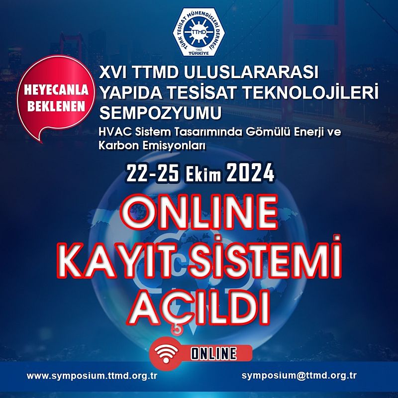 XVI TTMD Sempozyumu Kayıtları Açıldı