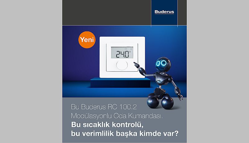 Buderus'tan Akıllı Isıtma Çözümü: Yeni RC100.2 Modülasyonlu Oda Kumandası