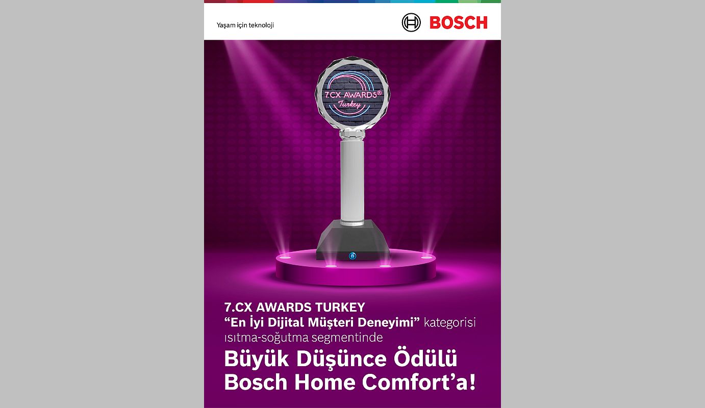 Bosch Home Comfort'a CX Awards Turkey'den Prestijli Ödül