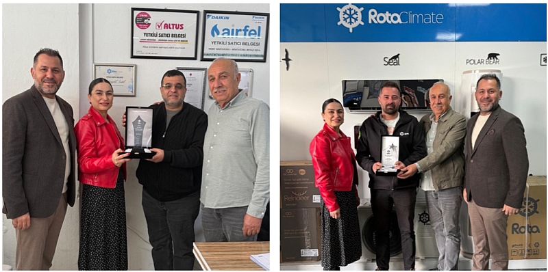ROTA KLİMA Bölgelerinde Yüksek Performans Gösteren Yetkili Satıcılarını Başarı Plaketleri ile Ödüllendirdi