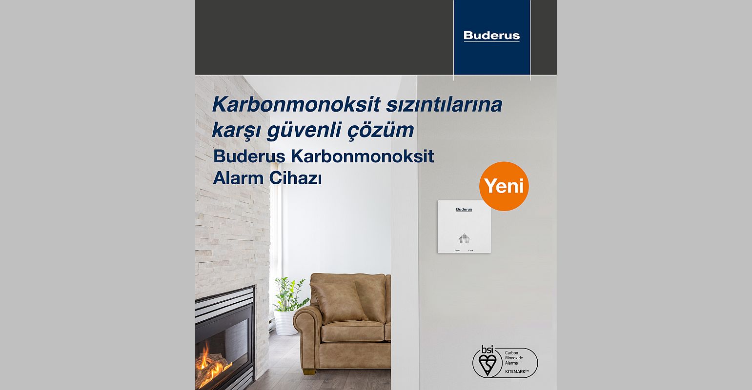 Buderus'tan Yaşam Alanları İçin Yeni Karbonmonoksit Alarm Cihazı