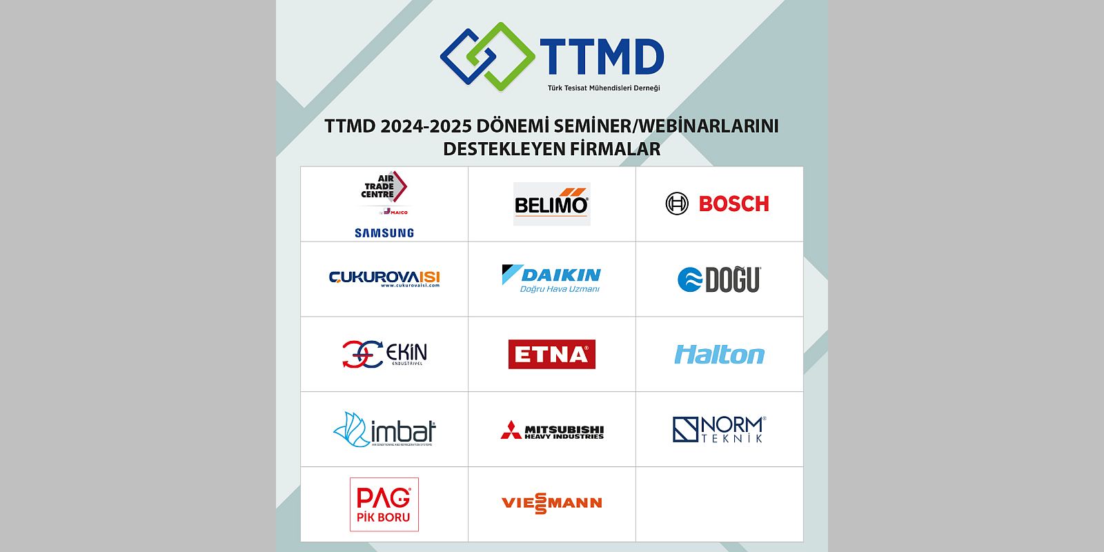 TTMD Bursa Temsilciliği “Enerji Etkin Isıtma & Soğutma Sistemleri” konulu seminer düzenliyor