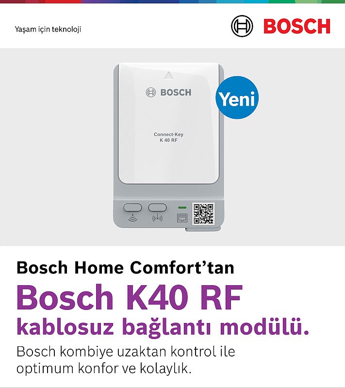 Bosch K40 Kablosuz Bağlantı Modülü ile Isıtma Sistemlerinde Yeni Nesil Uzaktan Kontrol