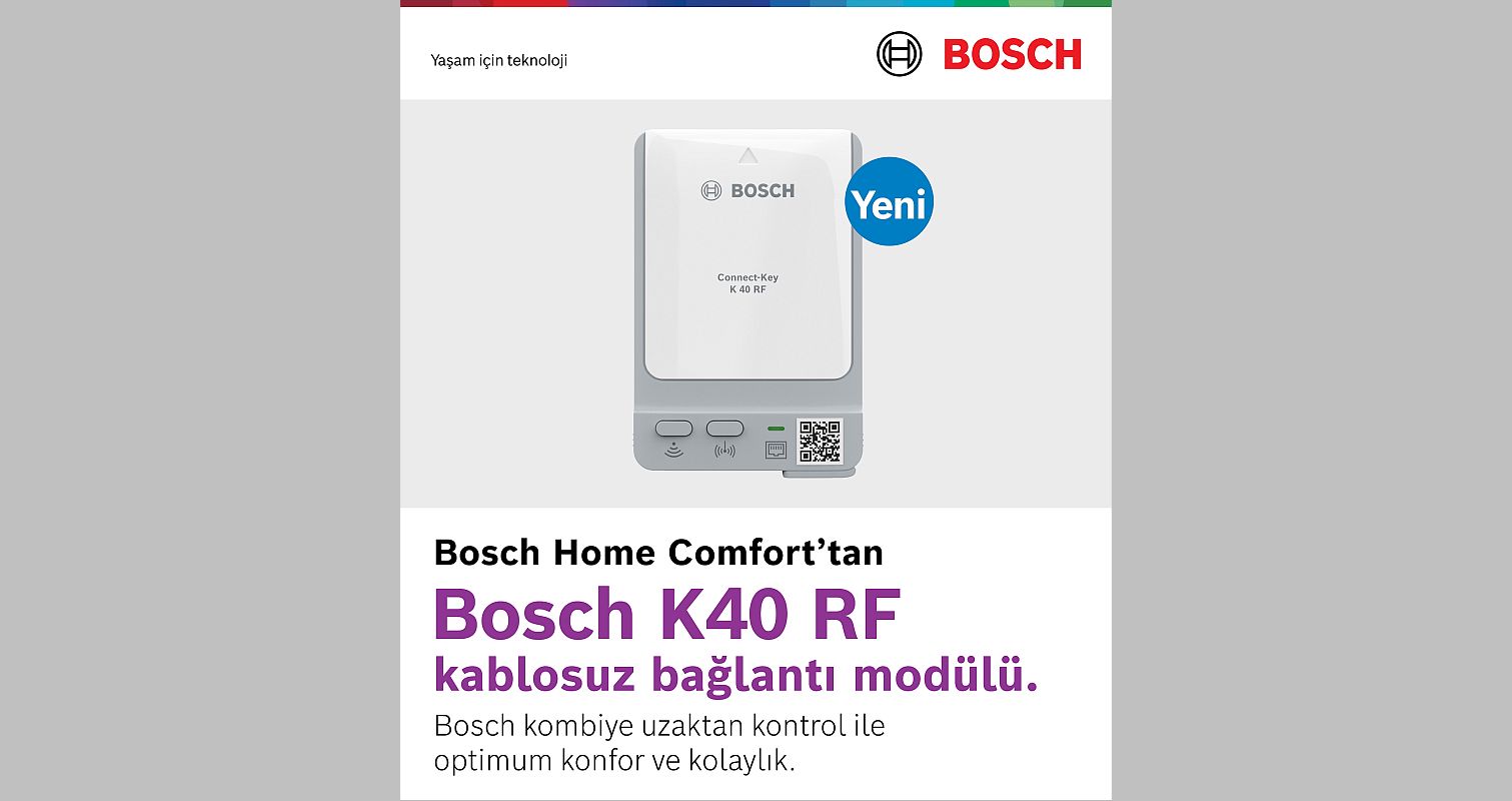 Bosch K40 Kablosuz Bağlantı Modülü ile Isıtma Sistemlerinde Yeni Nesil Uzaktan Kontrol