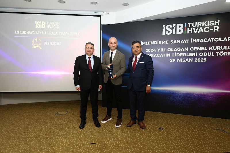 İSİB “Yılın En Çok Hava Kanalı İhracatı Yapan Firma” Ödülü AFS’nin Oldu