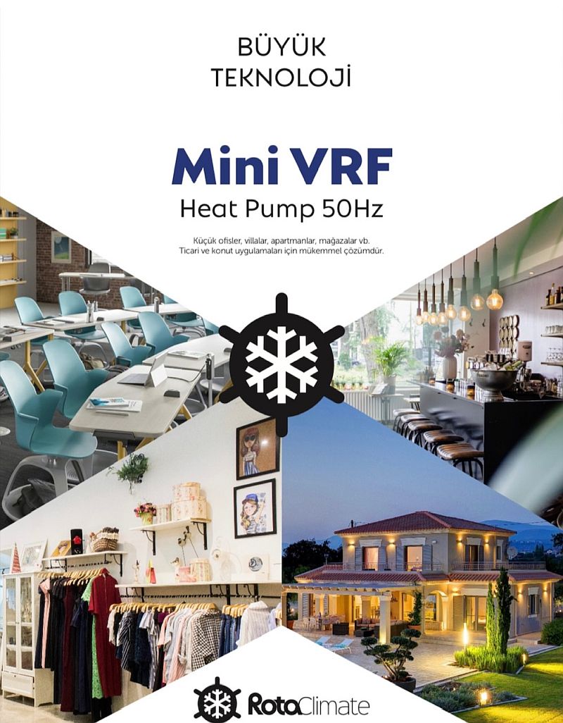 ROTA Mini VRF Klimalar İle 64 İç Üniteyi Tek Bir Kontrol İle Yönetebilirsiniz