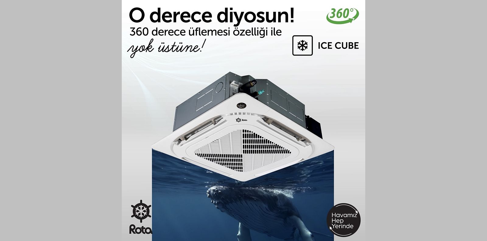 Rota Kaset Tipi Klimalar 360 Derece Üfleme Özelliği ile Fark Yaratıyor