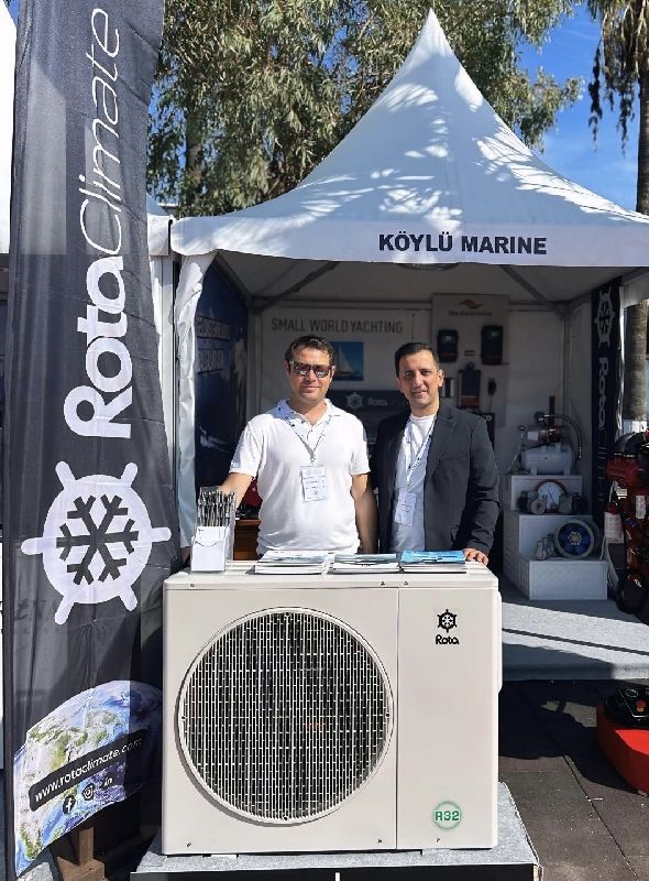 Büyütmek için resme tıklayın Rota Klima pazara yeni sunduğu monoblok ısı pompalarını ‘’Bodrum Boat Show 2025’’ fuarında ziyaretçilerine tanıttı.
