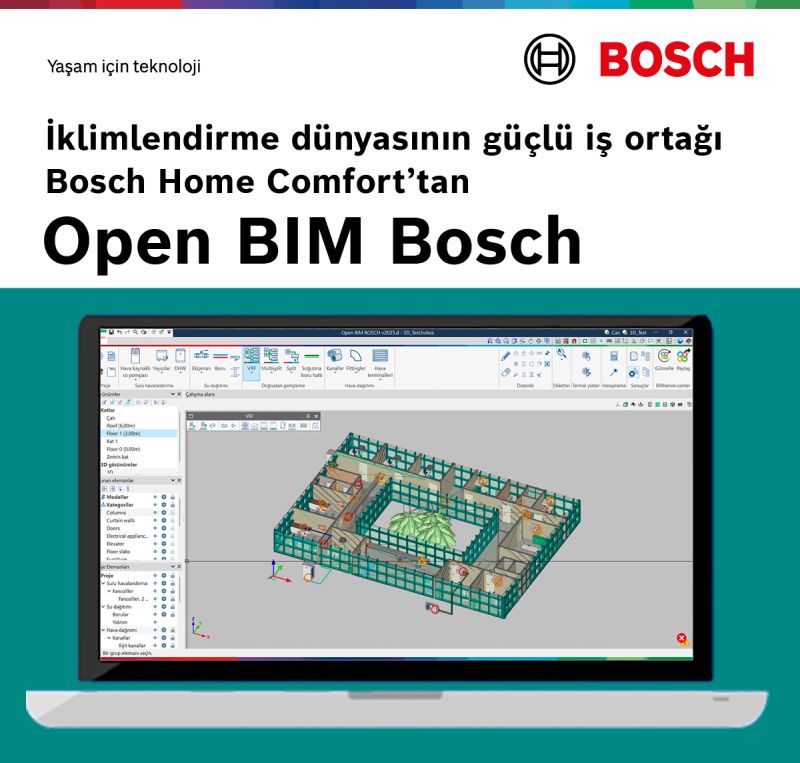 Bosch Home Comfort'tan İklimlendirme Sektöründe Bir İlk: 2D ve 3D Özellikli “Open BIM Bosch” Platformu