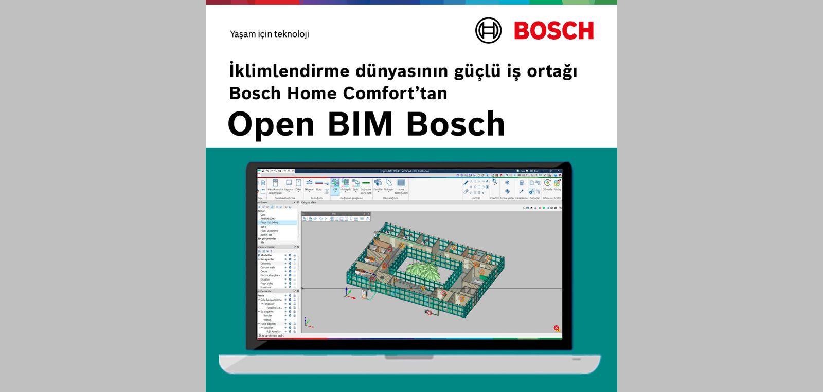 Bosch Home Comfort'tan İklimlendirme Sektöründe Bir İlk: 2D ve 3D Özellikli “Open BIM Bosch” Platformu