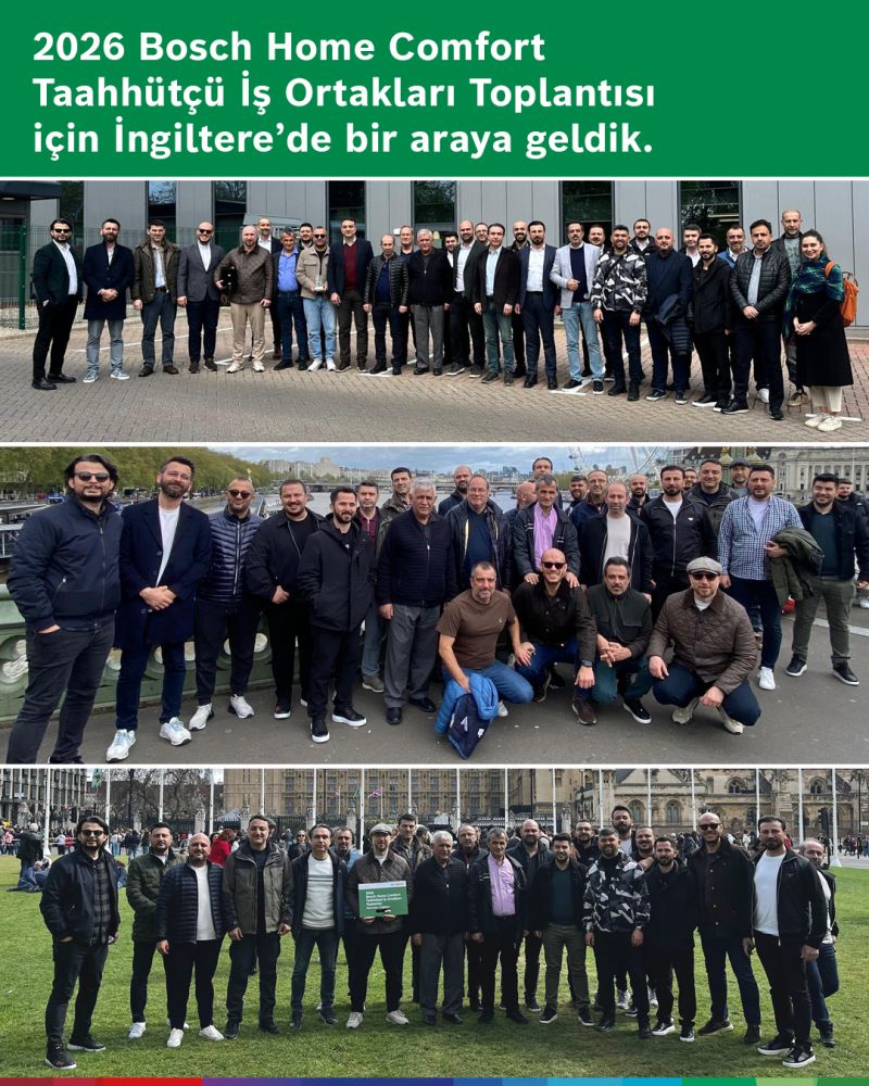 Bosch Home Comfort, Taahhütçü İş Ortaklarıyla İngiltere’de Buluştu, Ortak Başarıyı Ödüllendirdi 
